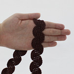 ZIG ZAG CORD PASSEMENTERIE 3cm BROWN 20m