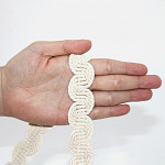 ZIG ZAG CORD PASSEMENTERIE 3cm RAW 20m