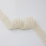 ZIG ZAG DOUBLE LACE 4,5cm RAW 30m / ENCAJE ZIG ZAG DOBLE 4,5cm CRUDO 30m