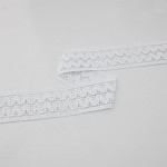 ZIG ZAG DOUBLE LACE 4,5cm WHITE 30m / ENCAJE ZIG ZAG DOBLE 4,5cm BLANCO 30m