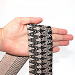 ZIG ZAG DUO ELASTIC 5,8cm LIGHT SUEDE/BLACK 25m