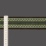ZIG ZAG ELASTIC 5,5cm BLACK/MOSS GREEN/BROWN/PASTEL GREEN 25m