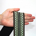 ZIG ZAG ELASTIC 5,5cm BLACK/MOSS GREEN/BROWN/PASTEL GREEN 25m