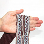 ZIG ZAG ELASTIC 5,5cm BROWN/LIGHT SUEDE/BLUE 25m