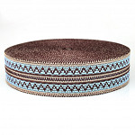 ZIG ZAG ELASTIC 5,5cm BROWN/LIGHT SUEDE/BLUE 25m