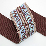 ZIG ZAG ELASTIC 5,5cm BROWN/LIGHT SUEDE/BLUE 25m