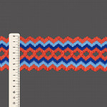 ZIG ZAG ELASTIC 6,3cm ORANGE/PASTEL BLUE/ROYAL BLUE 25m