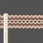 ZIG ZAG ELASTIC 6,3cm RAW/FOG/MEDIUM BROWN 25m
