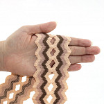ZIG ZAG ELASTIC 6,3cm RAW/FOG/MEDIUM BROWN 25m