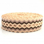 ZIG ZAG ELASTIC 6,3cm RAW/FOG/MEDIUM BROWN 25m