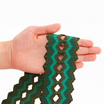 ZIG ZAG ELASTIC 6,4cm GREEN 25m / ELÁSTICO ZIG ZAG 6,4cm VERDE 25m