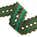 ZIG ZAG ELASTIC 6,4cm GREEN 25m / ELÁSTICO ZIG ZAG 6,4cm VERDE 25m