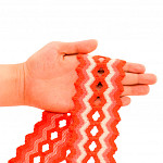 ZIG ZAG ELASTIC 6,4cm TANGERINE/BRICK/PEACH 25m / ELÁSTICO ZIG ZAG 6,4cm MANDARINA/LADRILLO/MELOCOTON 25m