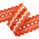 ZIG ZAG ELASTIC 6,4cm TANGERINE/BRICK/PEACH 25m / ELÁSTICO ZIG ZAG 6,4cm MANDARINA/LADRILLO/MELOCOTON 25m