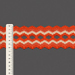 ZIG ZAG ELASTIC 6,4cm TANGERINE/BRICK/PEACH 25m / ELÁSTICO ZIG ZAG 6,4cm MANDARINA/LADRILLO/MELOCOTON 25m