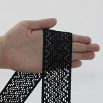 ZIG ZAG LACE 4,8cm BLACK