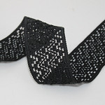 ZIG ZAG LACE 4,8cm BLACK