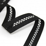 ZIG ZAG LADDER ELASTIC 2,5cm BLACK 25m / ELÁSTICO PALILLO ZIG ZAG 2,5cm NEGRO 25m