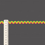 ZIG ZAG PASSEMENTERIE 1,2cm NEON GREEN/NEON YELLOW/NEON ORANGE/NEON PINK 20m