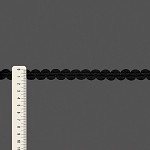 ZIG ZAG PASSEMENTERIE 1,4cm BLACK 50m / PASAMANERÍA ZIG ZAG 1,4cm NEGRO 50m