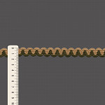ZIG ZAG PASSEMENTERIE 1,5cm BEIGE/MOSS GREEN 20m