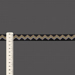 ZIG ZAG RIGID RIBBON 1,9cm BLACK/PEACH/BABY YELLOW/PINK 20m