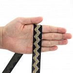 ZIG ZAG RIGID RIBBON 1,9cm BLACK/PEACH/BABY YELLOW/PINK 20m