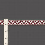 ZIG ZAG RIGID RIBBON 2,4cm WINE/CHAMPAGNE 20m