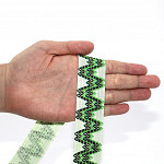 ZIG ZAG RIGID RIBBON 2,9cm CHAMPAGNE/PASTEL GREEN/MOSS GREEN/GREEN 20m