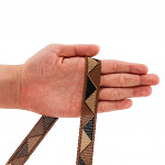 ZIG ZAG RIGID RIBBON 2cm MEDIUM BROWN/BEIGE/BLACK 20m / CINTA RÍGIDA ZIG ZAG 2cm MARRÓN MEDIO/BEIGE/NEGRO 20m