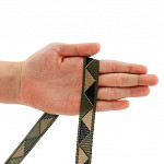 ZIG ZAG RIGID RIBBON 2cm MOSS GREEN/BEIGE/BLACK 20m / CINTA RÍGIDA ZIG ZAG 2cm VERDE MUSGO/BEIGE/NEGRO 20m