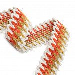 ZIG ZAG RUSTIC ELASTIC 4,8cm RAW/ORANGE/MUSTARD 25m / ELÁSTICO RÚSTICO ZIG ZAG 4,8cm CRUDO/NARANJA DURA/MOSTAZA 25m