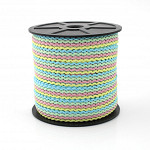 ZIG ZAG STRIPED RIGID RIBBON 1,3cm BABY BLUE/BABY GREEN/BABY PINK/BABY YELLOW/SILVER 50m