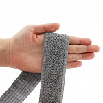 ZIG ZAG TEXTURED ELASTIC 4,5cm GRAY 25m / ELÁSTICO CON TEXTURA EN ZIG ZAG 4,5cm GRIS 25m