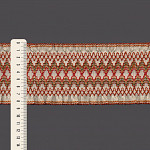 ZOE ETHNIC RUFFLE ELASTIC 8,3cm SAND/COGNAC/ORANGE/GREEN/WINE 25m