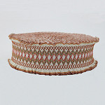 ZOE ETHNIC RUFFLE ELASTIC 8,3cm SAND/COGNAC/ORANGE/GREEN/WINE 25m