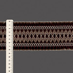 ZOE ETHNIC RUFFLE ELASTIC 8,3cm WINE/BEIGE/PEACH 25m