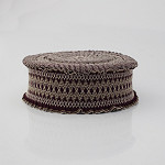 ZOE ETHNIC RUFFLE ELASTIC 8,3cm WINE/BEIGE/PEACH 25m