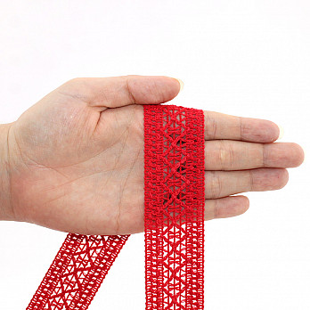 ANTONIA LACE X 3,3cm RED 30m