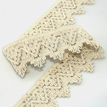 BEAK ZIG ZAG LACE 3,3cm RAW 30m