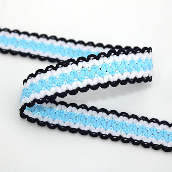BRIANA ZIGZAG LACE 1,9cm NAVY BLUE/RAW/BABY BLUE 50m