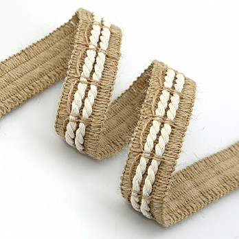 CORD PASSEMENTERIE 2,5cm RAW/JUTE 20m