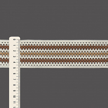CROCHET ELASTIC 5cm CHAMPAGNE/MEDIUM BROWN/BEGE 25m