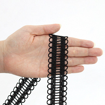 DOMINIQUE LADDER LACE 3,2cm BLACK 30m