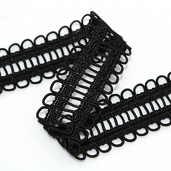 DOMINIQUE LADDER LACE 3,2cm BLACK 30m