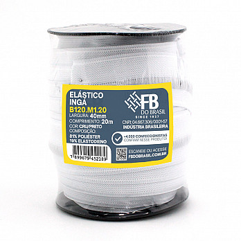 DRAWCORD ELASTIC INGÁ 40mm RAW/BLACK 20m