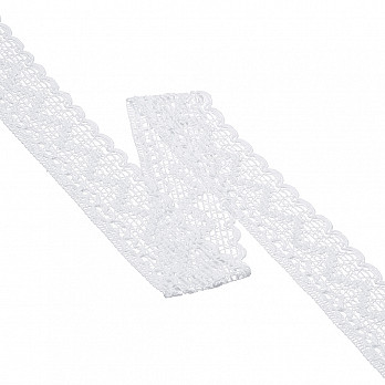 CUORE ZIG ZAG HEART LACE 4,4cm WHITE 30m