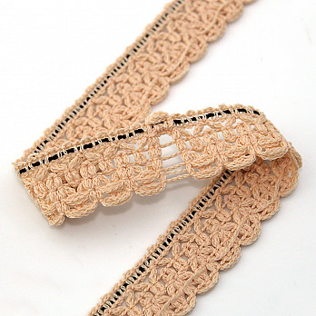 LACE CROCHET FLOWER 2,7cm RAW 30m