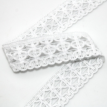 MOUSTACHE LACE 3,3cm WHITE 30m