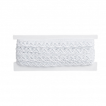 MEDIUM BALL LACE 1,6cm WHITE 10m